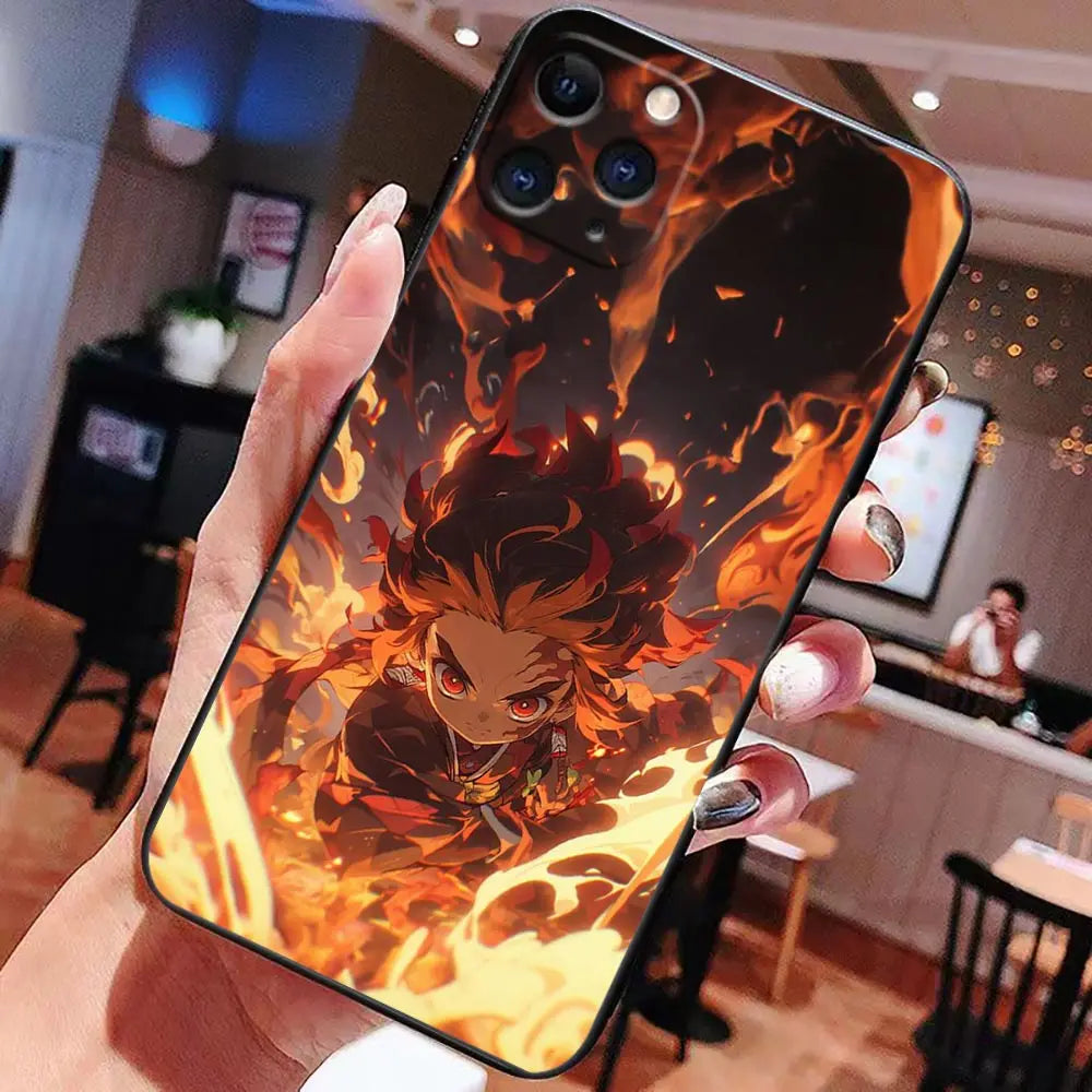 TanjiRo Nezuko Demon Slayer Phone Funda Coque Case For iphone 15 14 13 12 11 Pro XS Max Mini X SE 8 7 Plus