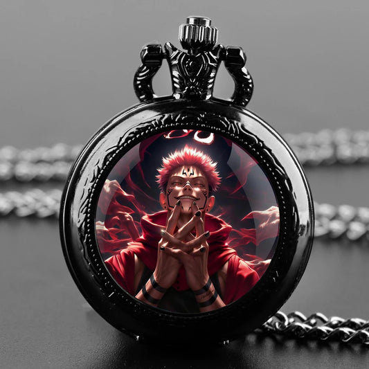 Jujutsu Kaisen Pocket Watch Elegant Exquisite Clock With Necklace Chain Anime