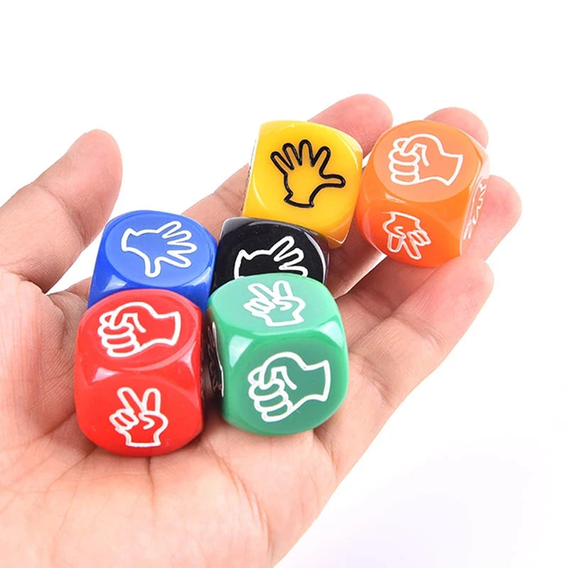 5Pcs Funny Dice Finger Guessing Game Rock Paper Scissors