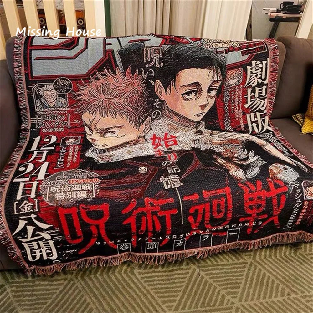 Anime juju Throw Towel Woven Blanket Tapestry