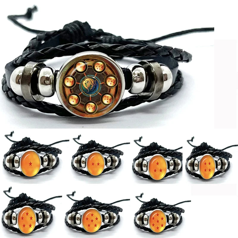 Anime Dragon Ball Accessory Bracelet Gemstone Handmade creative woven adjustable bracelet