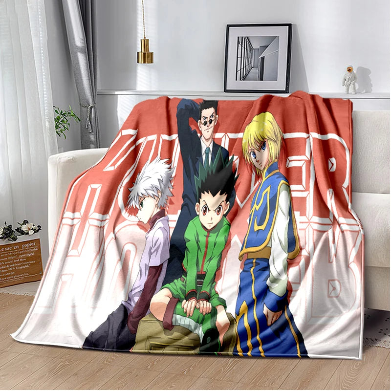 HUNTER X HUNTER Throw Blanket Anime Soft Cover Lightweight Warm Blankets