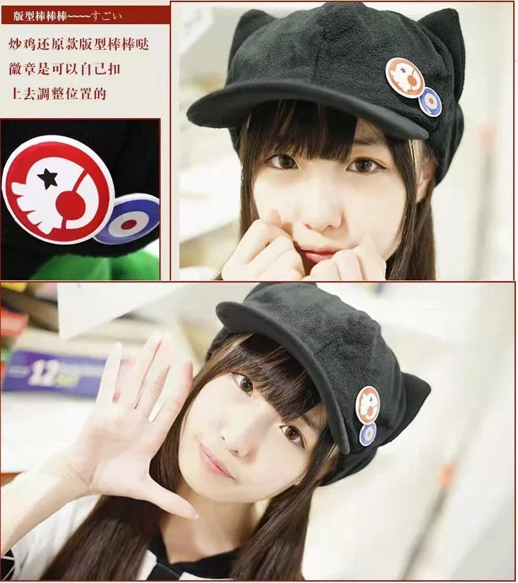 Shikinami Asuka Rangure Soryu Cat Ear Hat Peak Cap