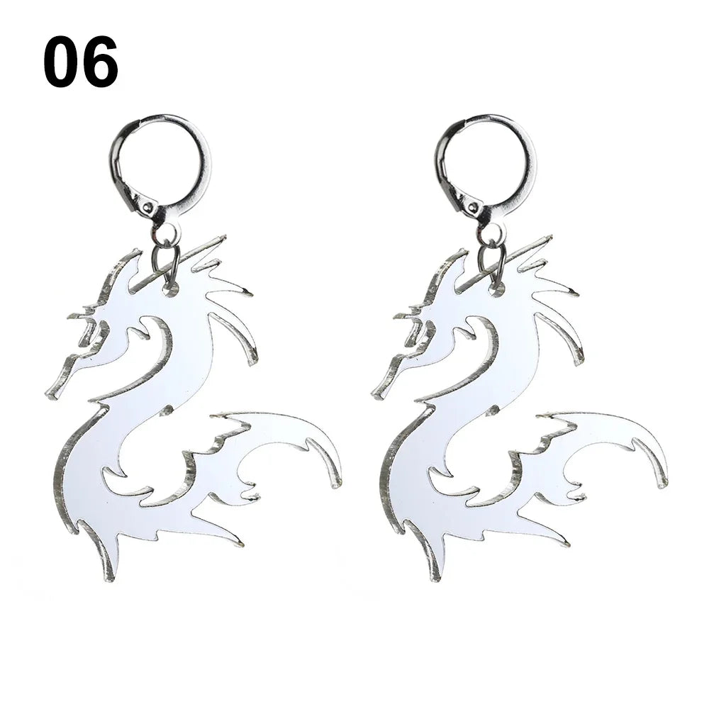 1Pair Punk Handcuffs Blade Gun Drop Earrings Women Simple Fashion Cool Pistols Ear Stud Jewelry Accessories