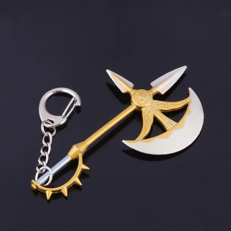 Anime The Seven Deadly Sins Keychain LostVayne Rhitta CHASTIEFOL Weapon Model Pendant Key Chain