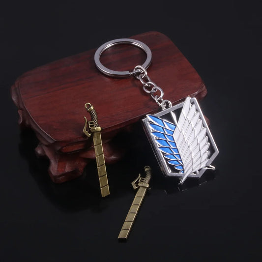 Attach on Titan Anime Keychain Wings of Liberty Scouting Legion