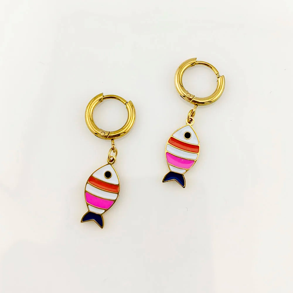 Fish Hoop Earrings