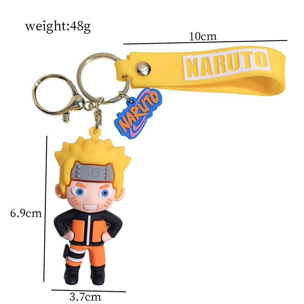 Naruto Cute Doll Pendant Anime Figures Nine Tailed Mode Pain Yahiko Fashion Backpack Keychain Bag Keyring Pendant