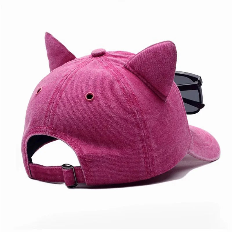 new cute Cat's ears aviator sunglasses holder baseball cap