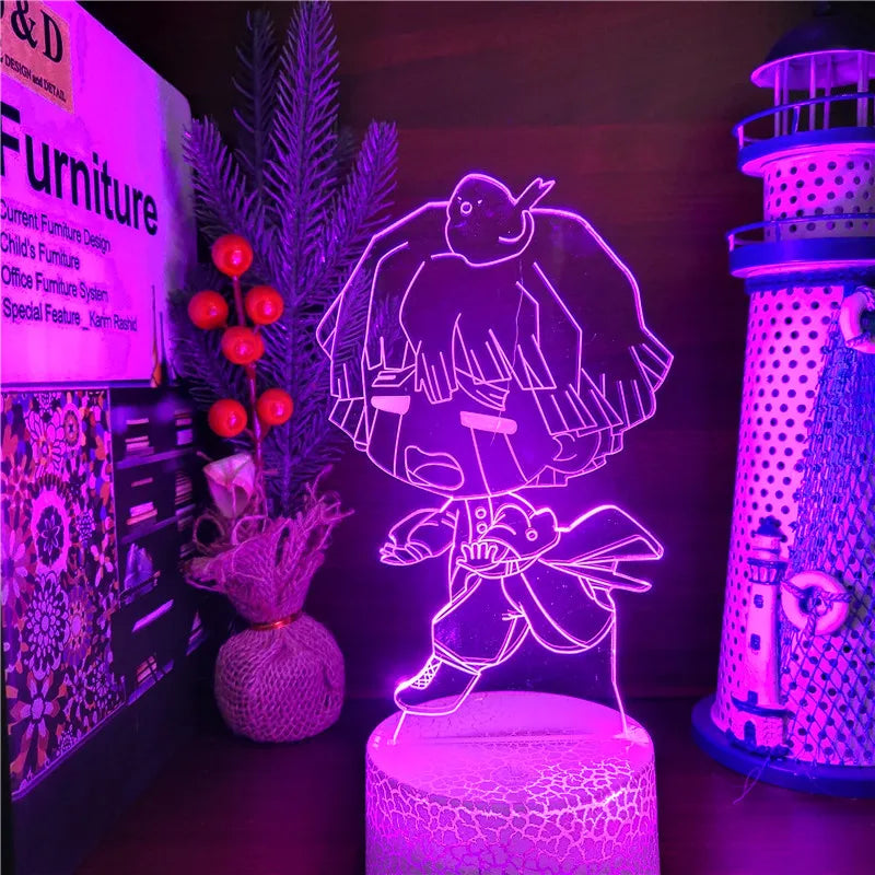 Demon Slayer Nezuko Tanjirou Zenitsu 3D Night Lights Kimetsu no Yaiba Akaza LED Figure Night Lamp