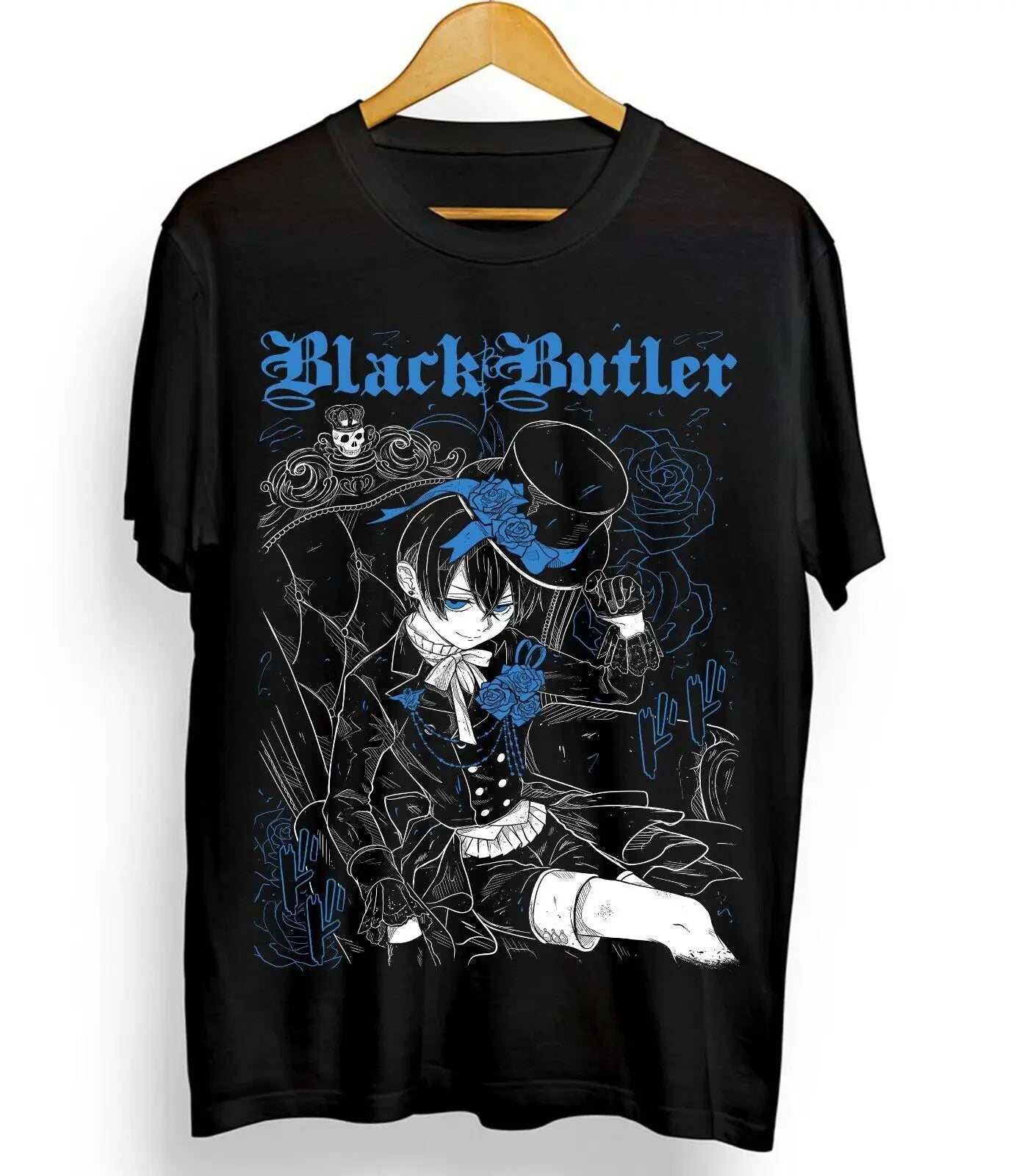 Black Butler T-shirt Sebastian Ciel Toboso Yana Kawai Anime Tee Shirt