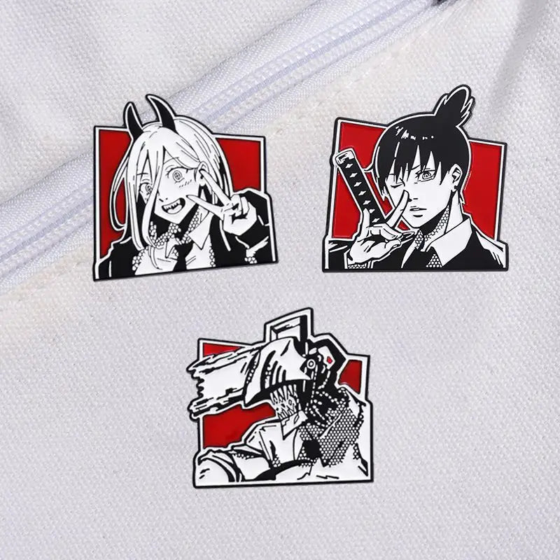 Anime Chainsaw Man Enamel Pins