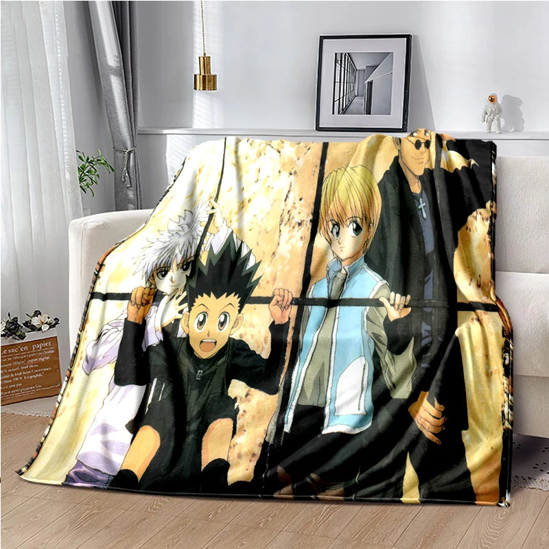 HUNTER X HUNTER Throw Blanket Anime Soft Cover Lightweight Warm Blankets