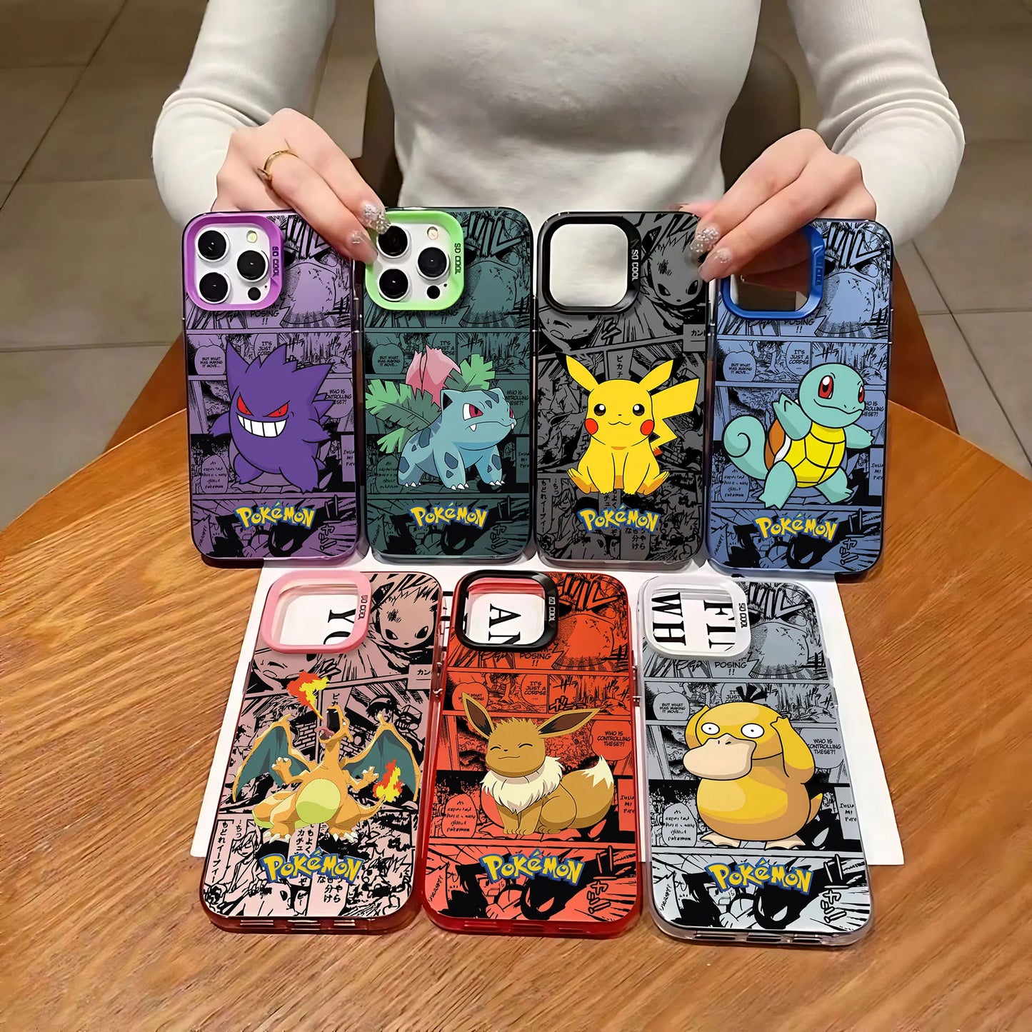 Anime Pokémons Hot Pikachus Phone Case For iPhone 15 14 13 12 11 Pro Max X XR XSMAX 8 7 Plus Candy Matte Shockproof Back Cover