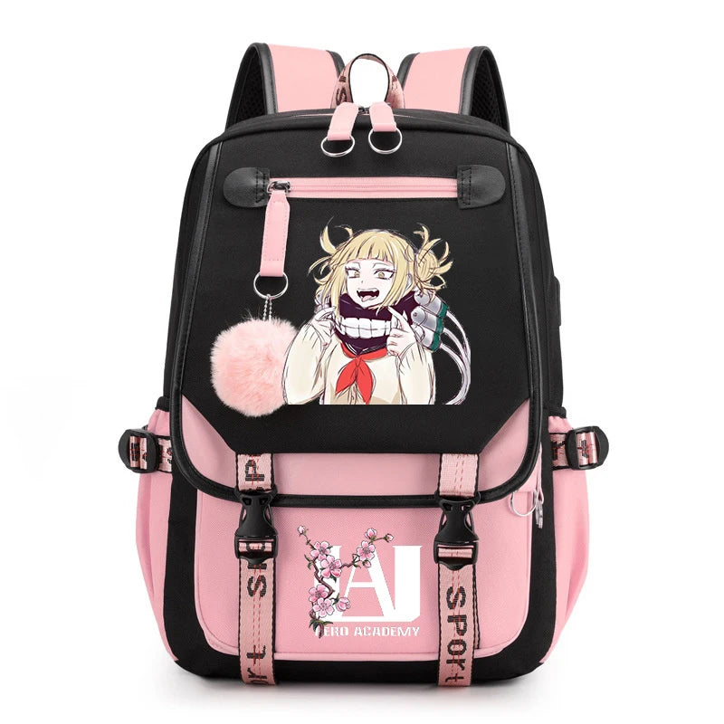 Anime My Hero Academia Toga Himiko Backpack Girls Kawaii School Bags