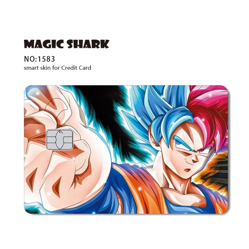 Anime Cool  Dragon Ball Sticker Film Skin Large Small No Chip for Bus Card Credit Debit Bank Card Front Side