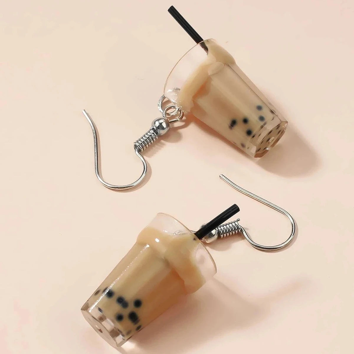 Cute 3D Simulation Bubble Tea Earrings