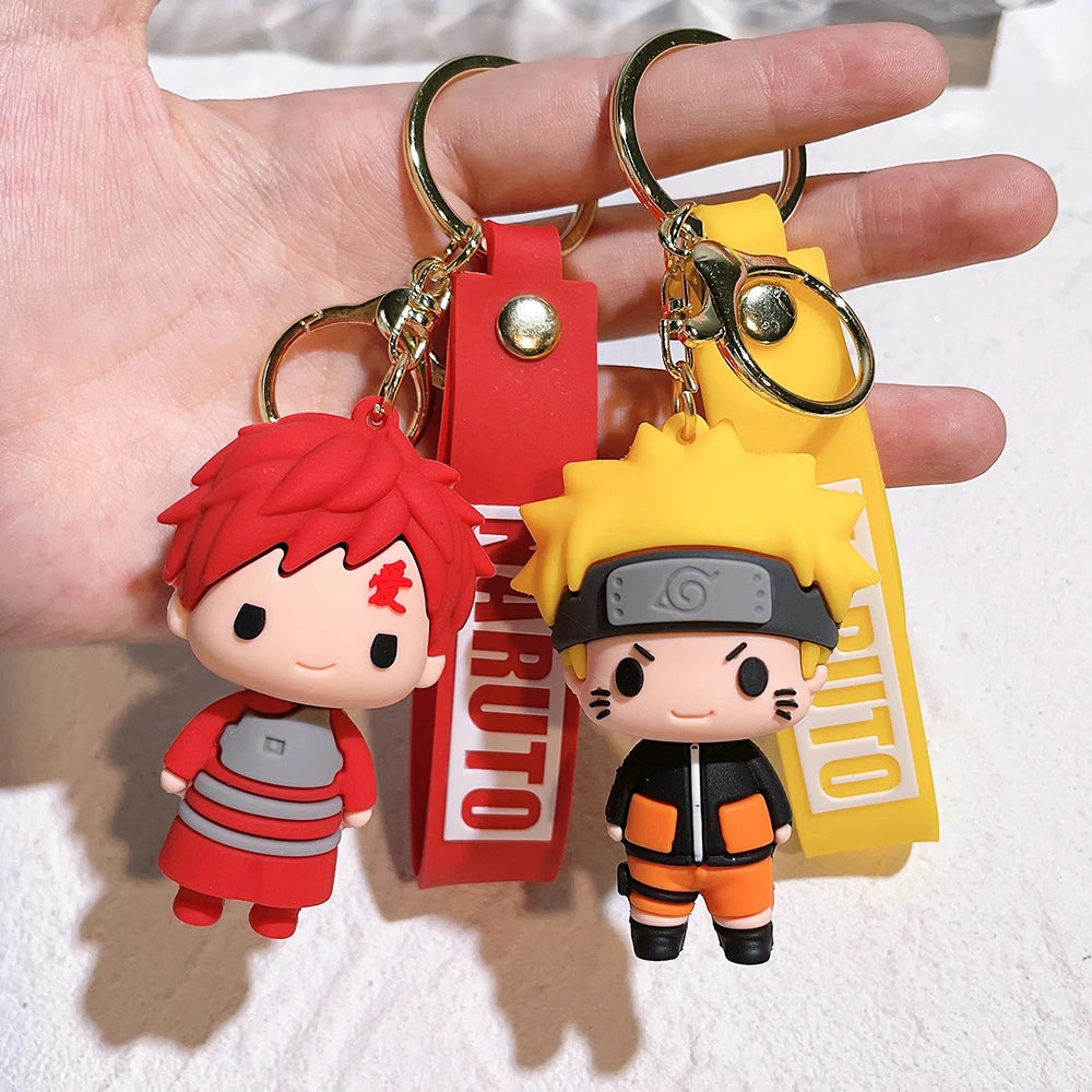 Naruto Anime Action Figure Sasuke Itachi Uchiha Kakashi Key Chain Doll Keyring Bag Pendant