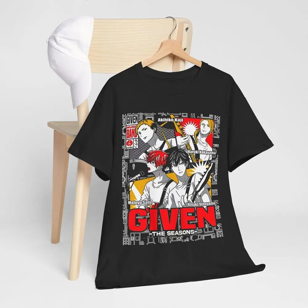 Given Anime T-shirt, Inspired Anime Ritsuka Uenoyama T-shirt Black