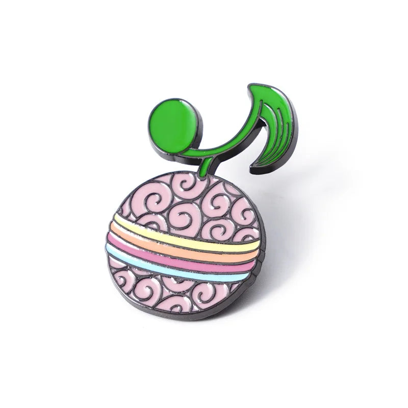 Anime ONE PIECE Devil Fruit Lapel Pins for Backpack Enamel