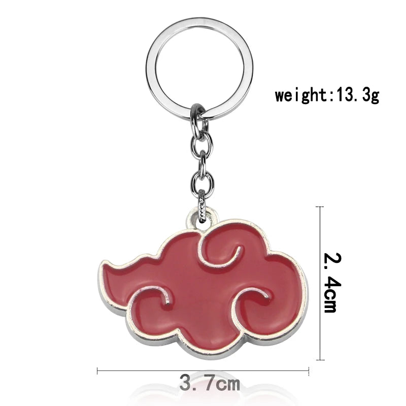 Anime Akatsuki Red Cloud Keychain Uchiha Itachi Obito