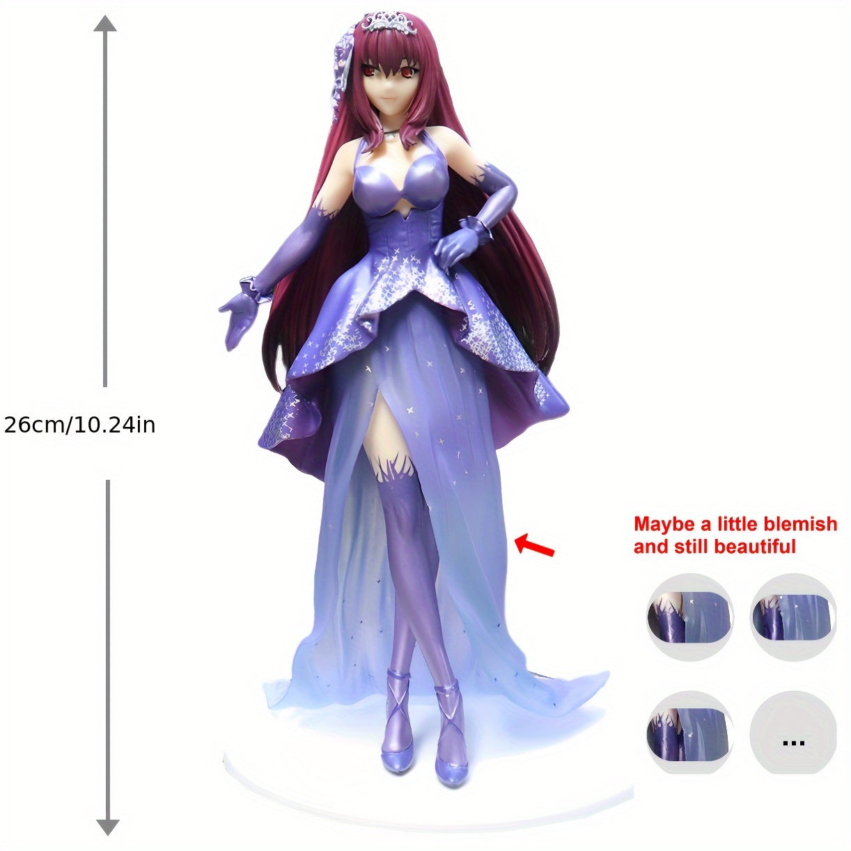 Anime Princess Action Figure, Elegant Starry Gown Fantasy