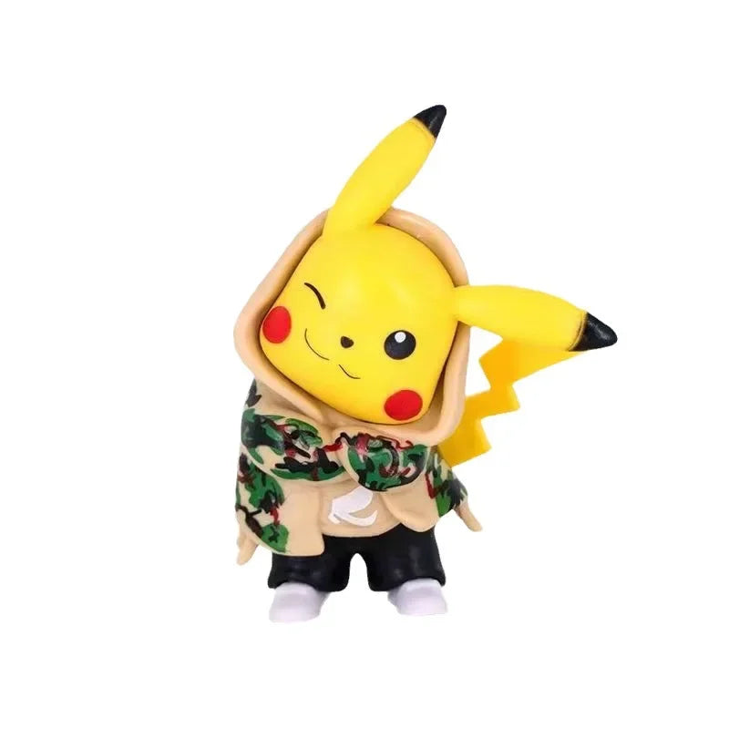 Anime Pokemon Pikachu Action Figure 8CM Mini QT