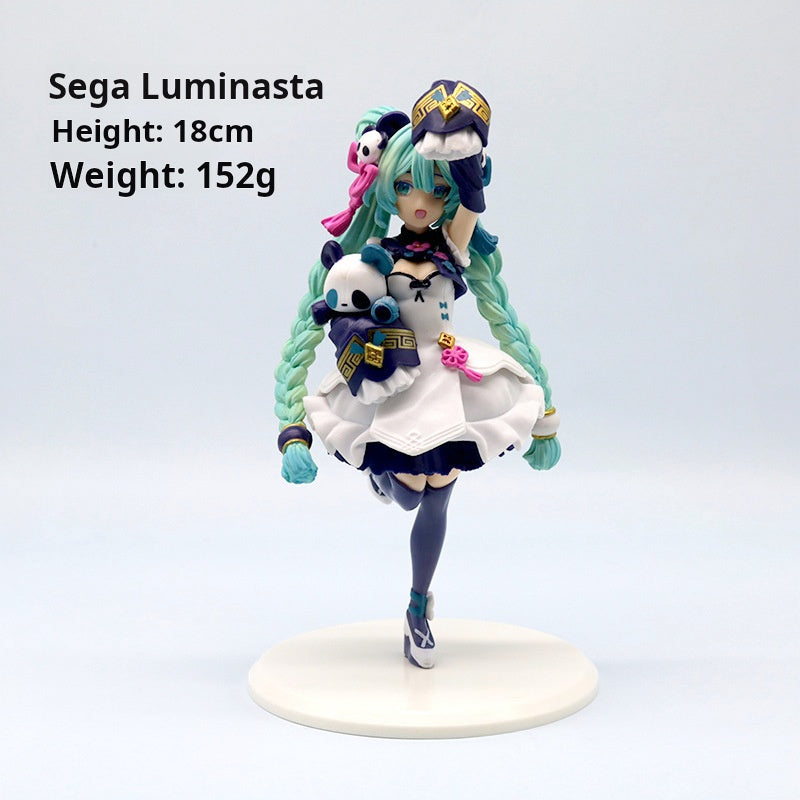 Hatsune Panda Style Figure  National Style Anime Beauty Ornament