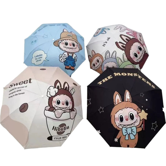 Labu Sunny & Rainy Folding Umbrella  Dual-Purpose Parachute Style by Bubble Mart