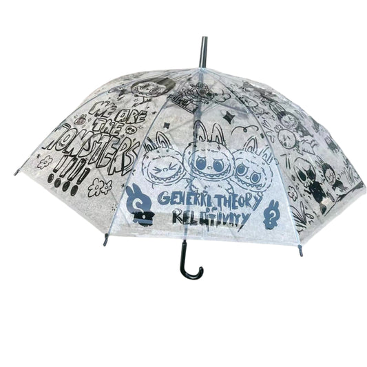 Labu Transparent Auto-Open Umbrella  Cute Folding Anime Style for fans