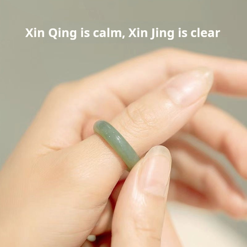 New Chinese retro niche design, spring court single twilight ring