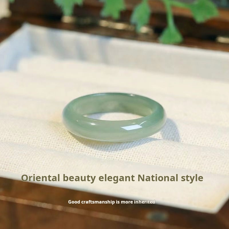 New Chinese retro niche design, spring court single twilight ring